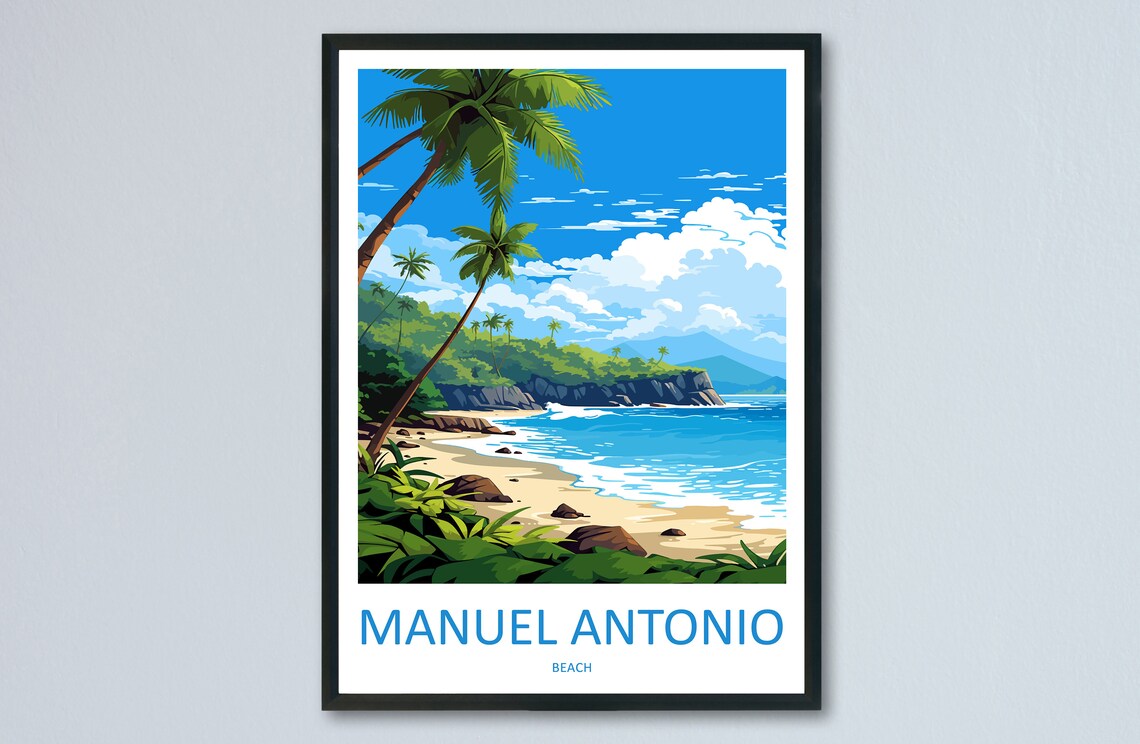 Manuel Antonio Beach Travel Poster, Costa Rica