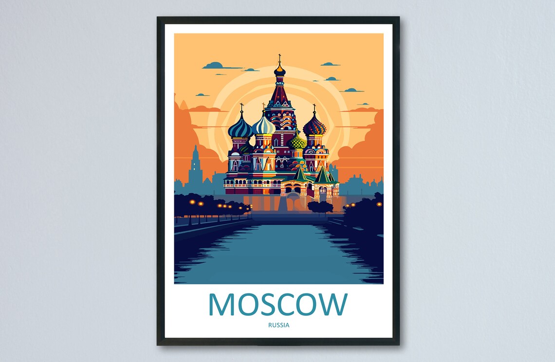 Moscow Travel Poster, Russia Home Decor Landscape