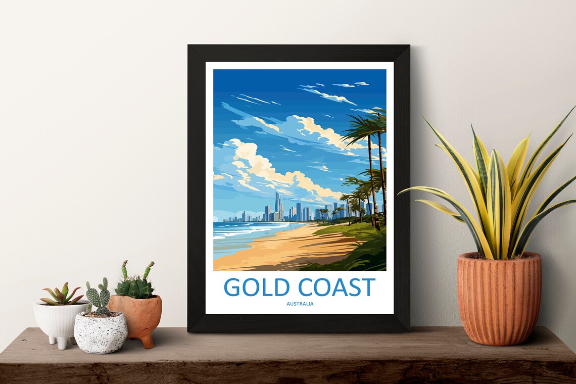 Gold Coast Travel Poster, Australia Wall Decor - Image 3