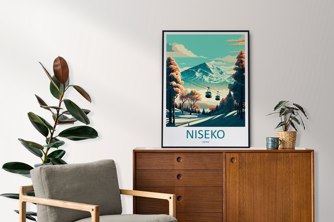 Niseko Travel Poster, Ski Art Print - Image 2