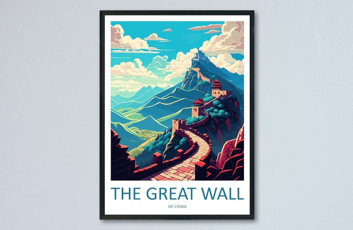 Great Wall Of China Travel Poster, China Travel Print