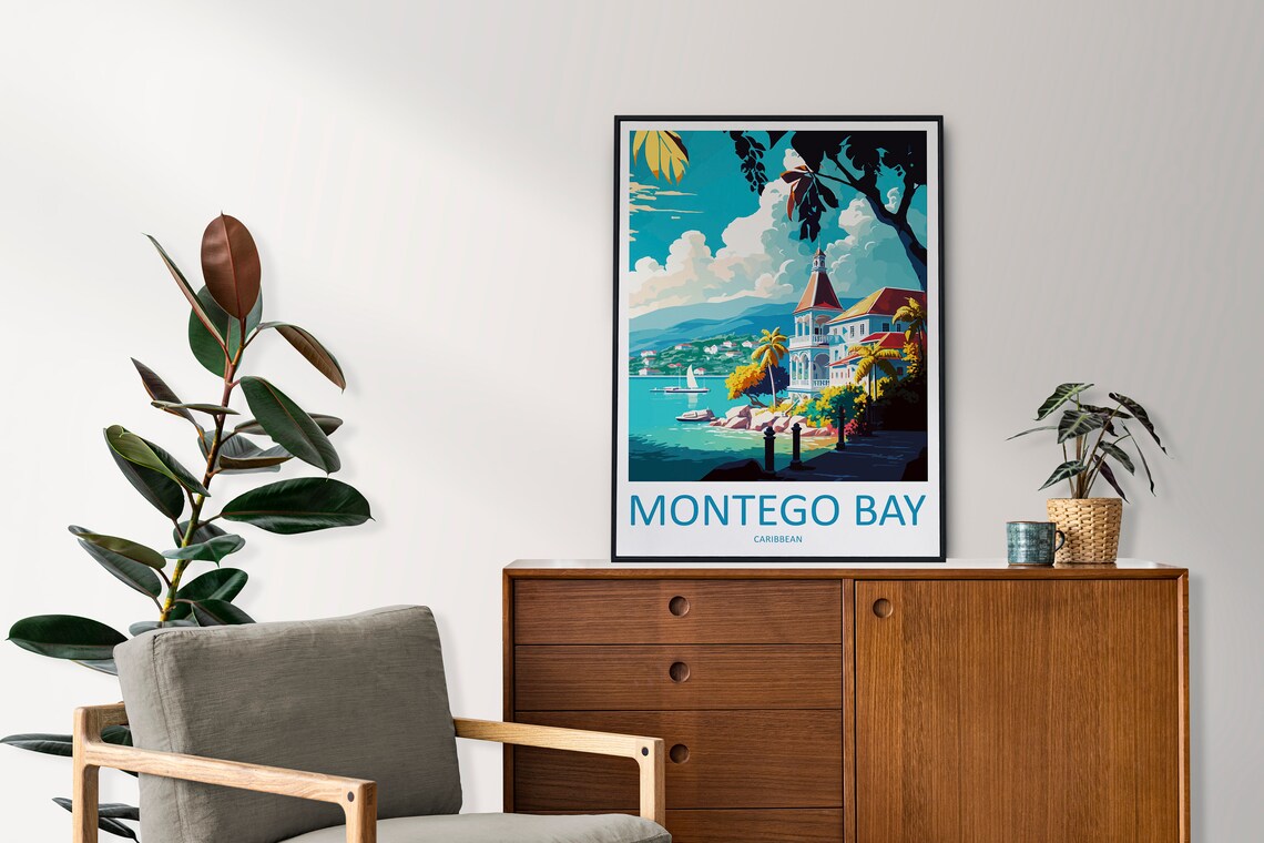 Montego Bay Travel Poster, Caribbean Travel Print - Image 2
