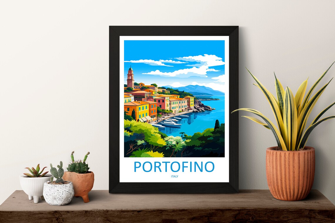 Portofino Travel Poster, Italy Place Print - Image 3
