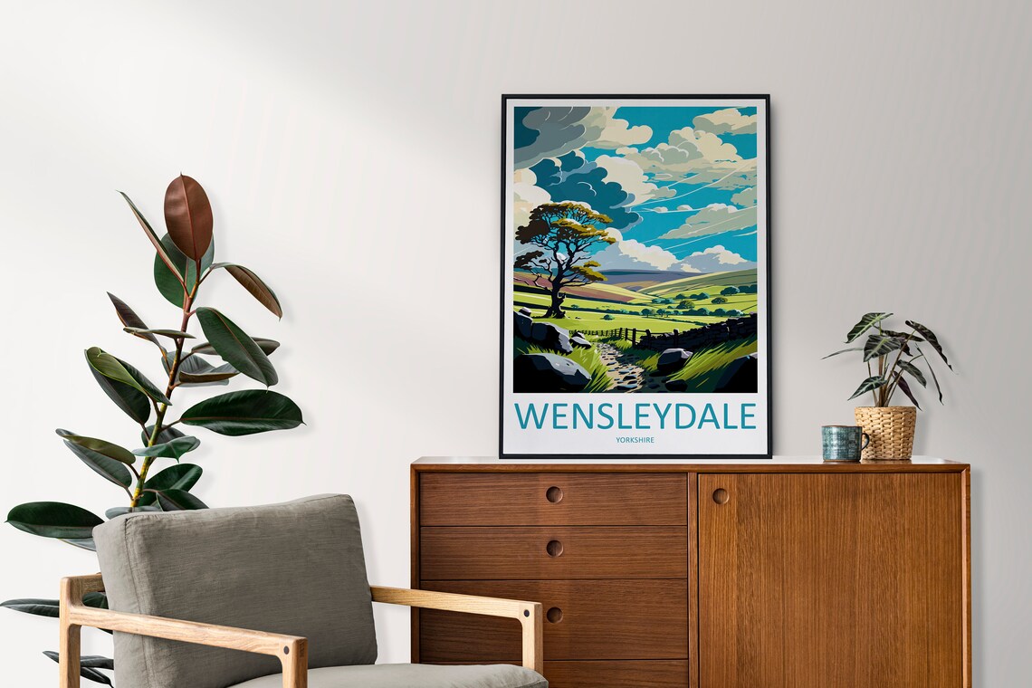 Wensleydale Travel Poster, England Place Art - Image 2