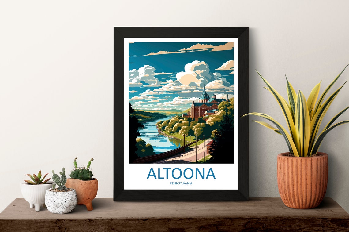 Altoona Travel Print Wall Art Altoona Wall Hanging Home Dcor Altoona Gift Art Lovers Pennsylvania Art Lover Gift Pennsylvania Travel Poster - Image 3