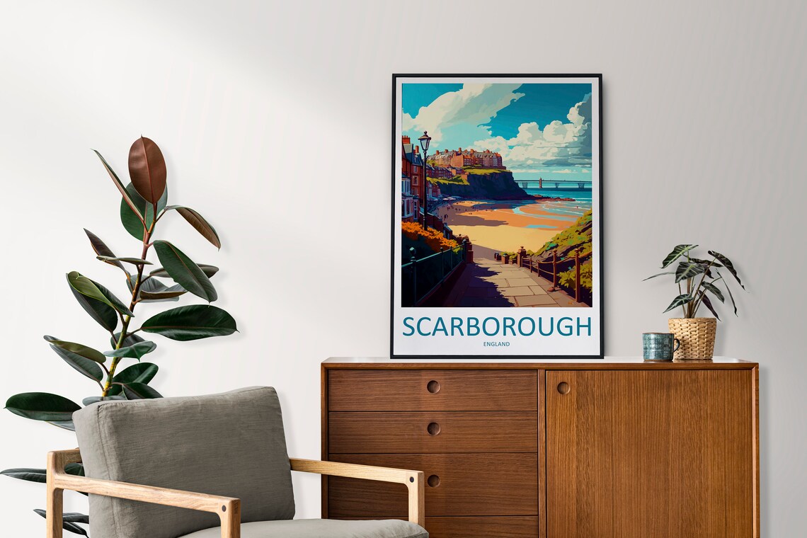 Scarborough Travel Poster, England Place Print - Image 2