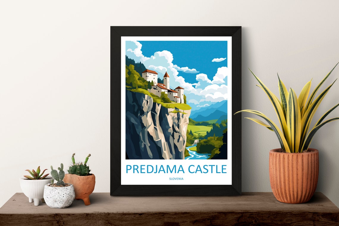 Predjama Castle Slovenia Cliff Castle Valley Landmark Poster - Image 3