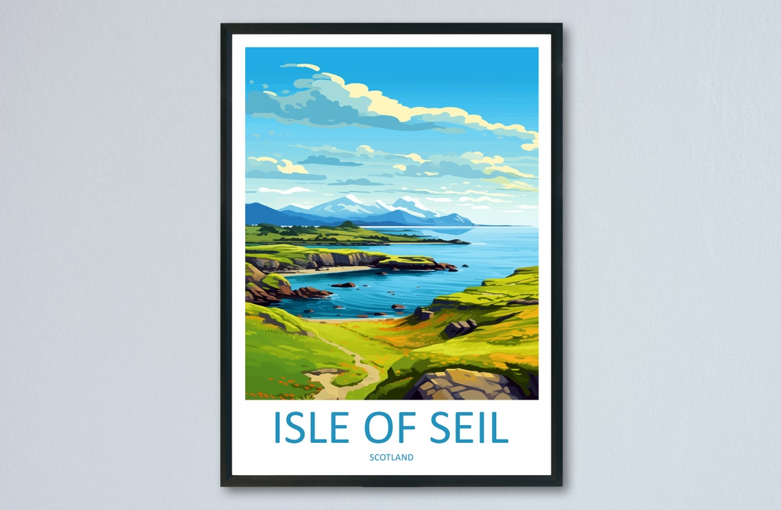 Isle Of Seil Travel Print Wall Art Isle Of Seil Wall Hanging Home Dcor Isle Of Seil Gift Art Lovers Scotland Art Lover Travel Isle Gift
