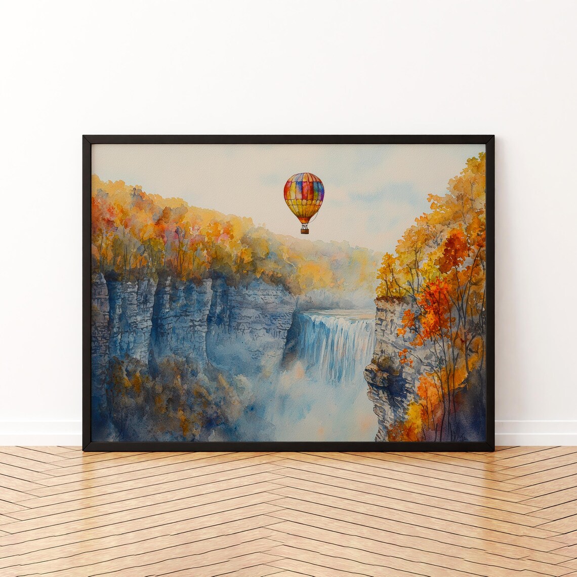 Letchworth State Park New York Watercolor Travel Poster