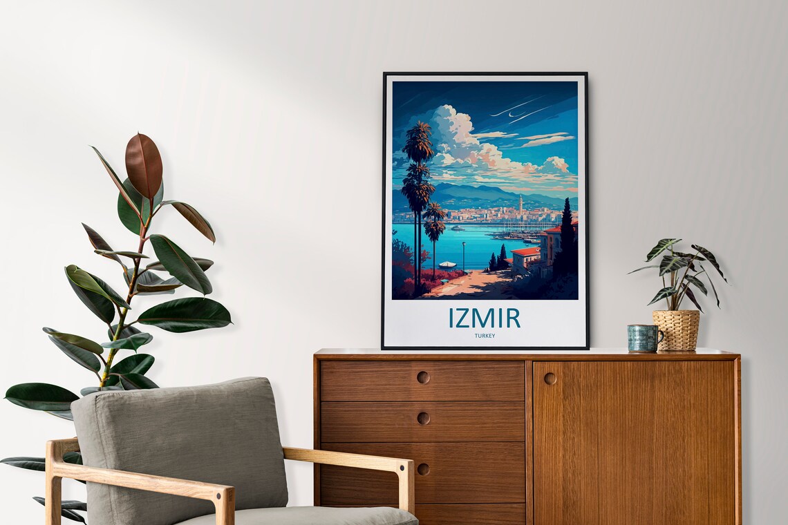 Izmir Travel Poster, Turkey City Wall Art - Image 2
