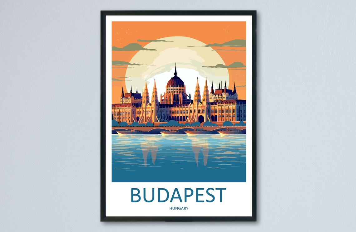 Budapest Travel Print, Hungary Wall Decor Poster