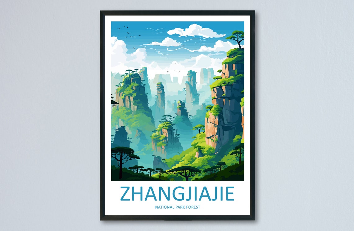 Zhangjiajie Travel Print Wall Art Zhangjiajie Wall Hanging Home Dcor Gift Zhangjiajie Art Lovers China Zhangjiajie Art Gift Lover Print
