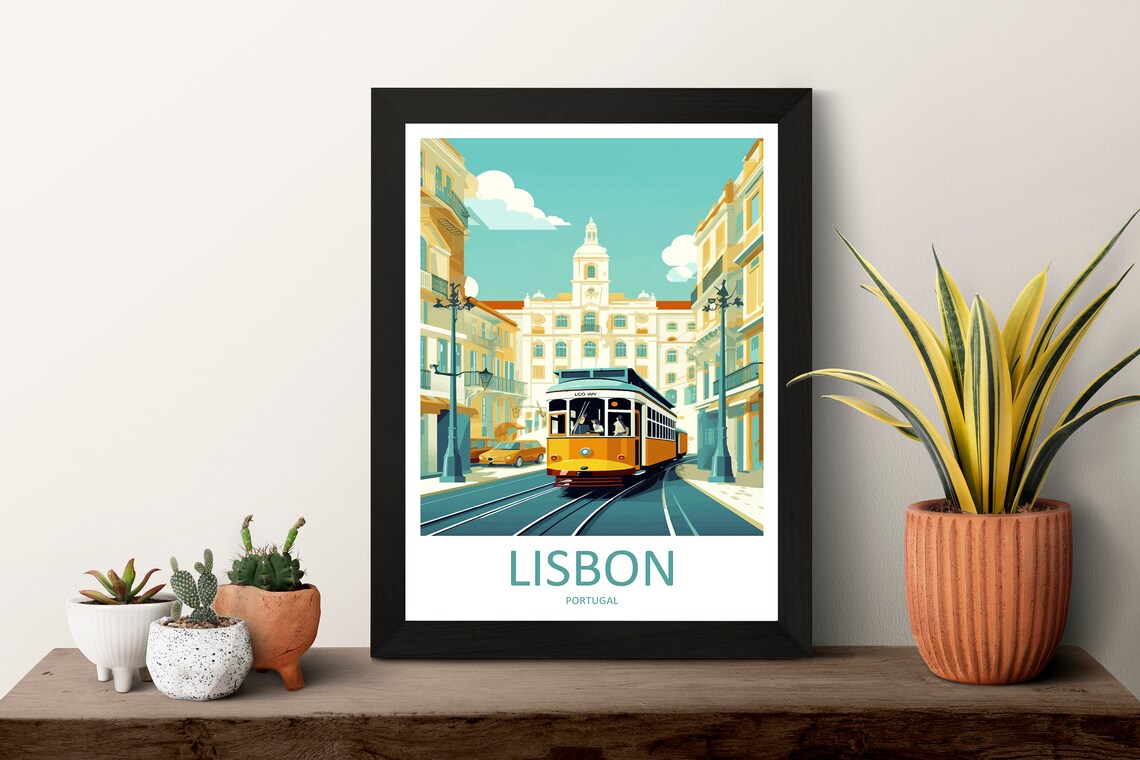 Lisbon Tram Travel Poster - Image 3