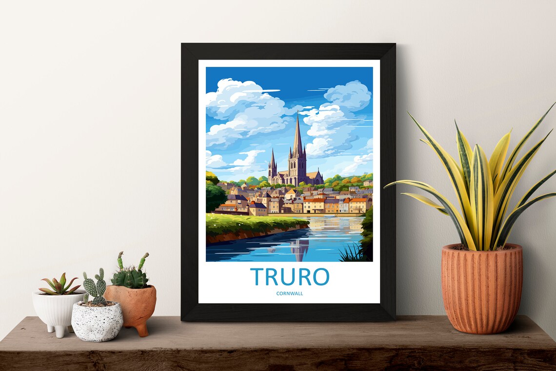 Truro Travel Poster, Cornwall Art Lover Gift - Image 3