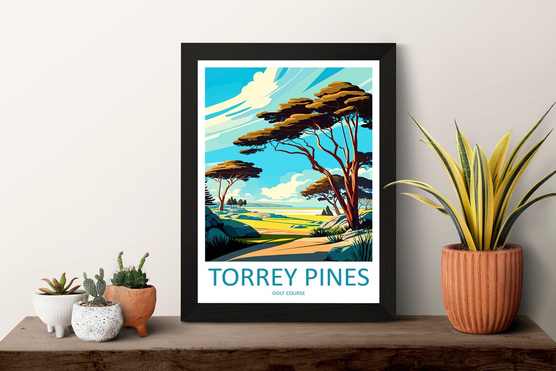 Torrey Pines Golf Course Travel Print Wall Art Torrey Pines Golf Course Wall Hanging Home Dcor Torrey Pines Golf Course Gift Art Lovers - Image 3