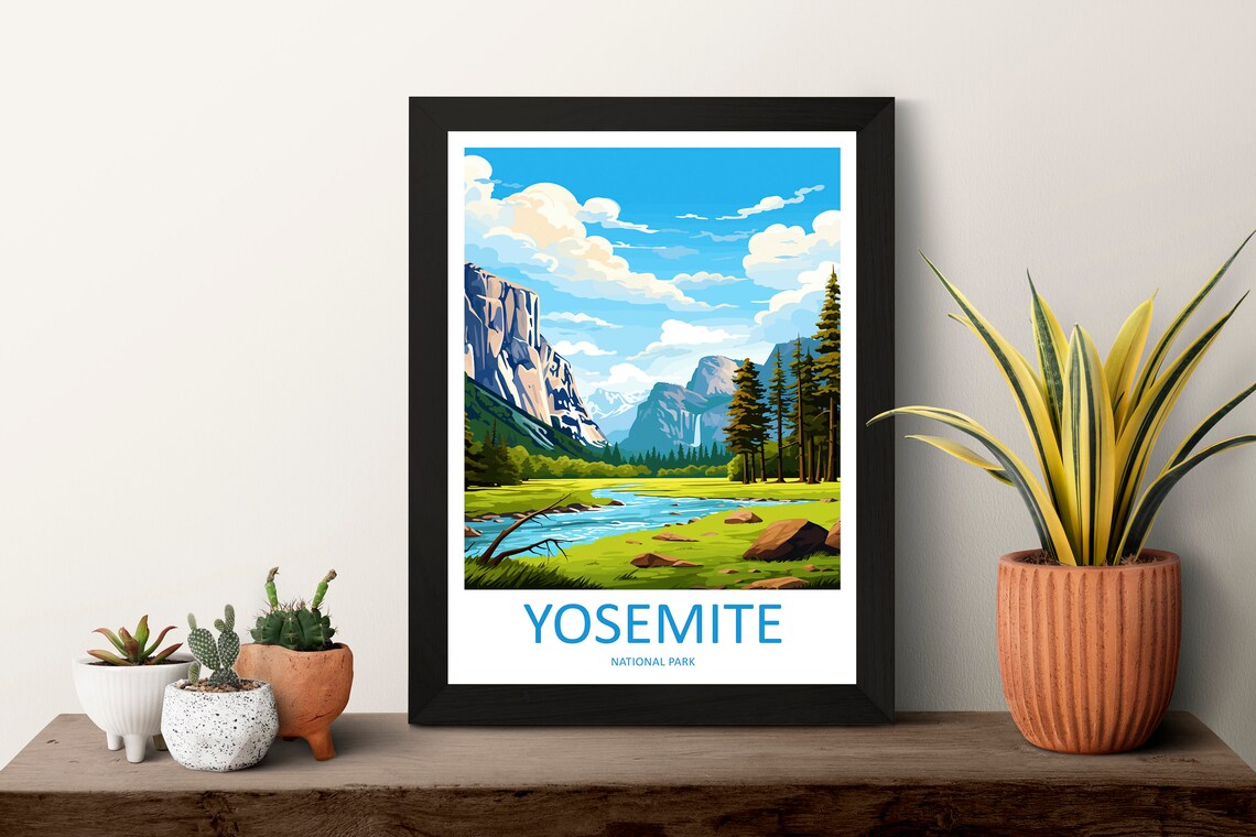 Yosemite Travel Poster, National Park Wall Art - Image 3