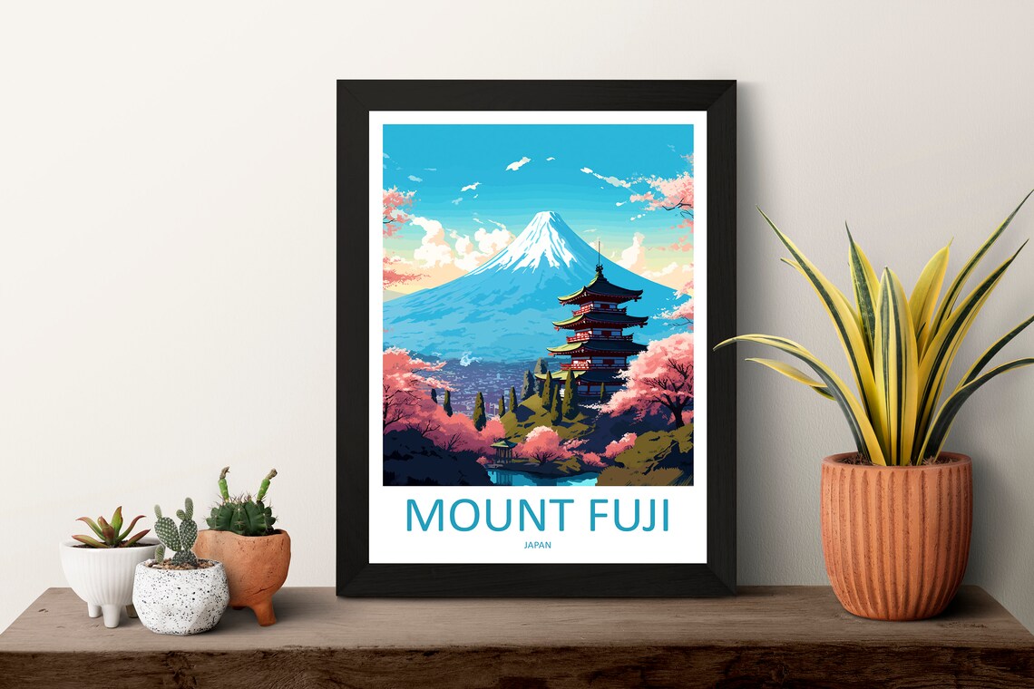 Mount Fuji Travel Poster, Japan Travel Decor - Image 3