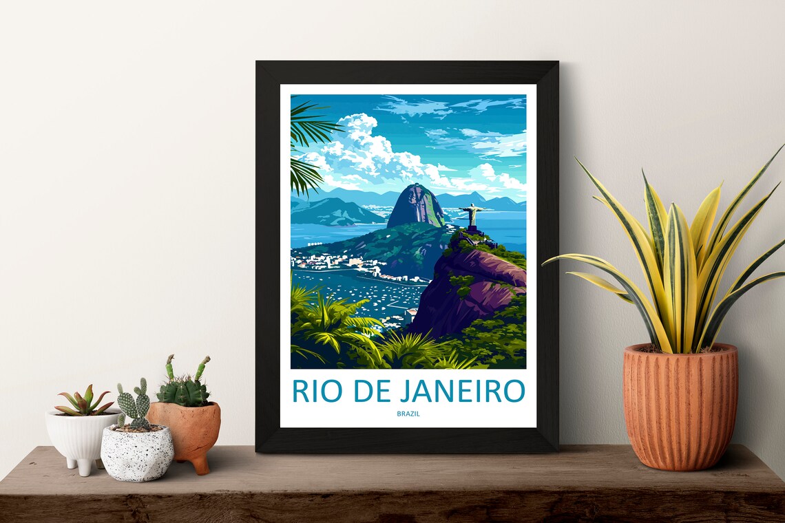 Rio De Janeiro Travel Poster, Brazil Wall Art Print - Image 3