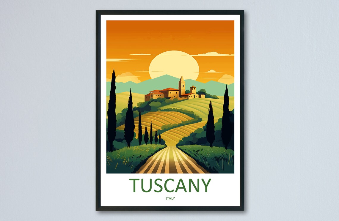 Tuscany Italy Wall Hanging Travel Poster