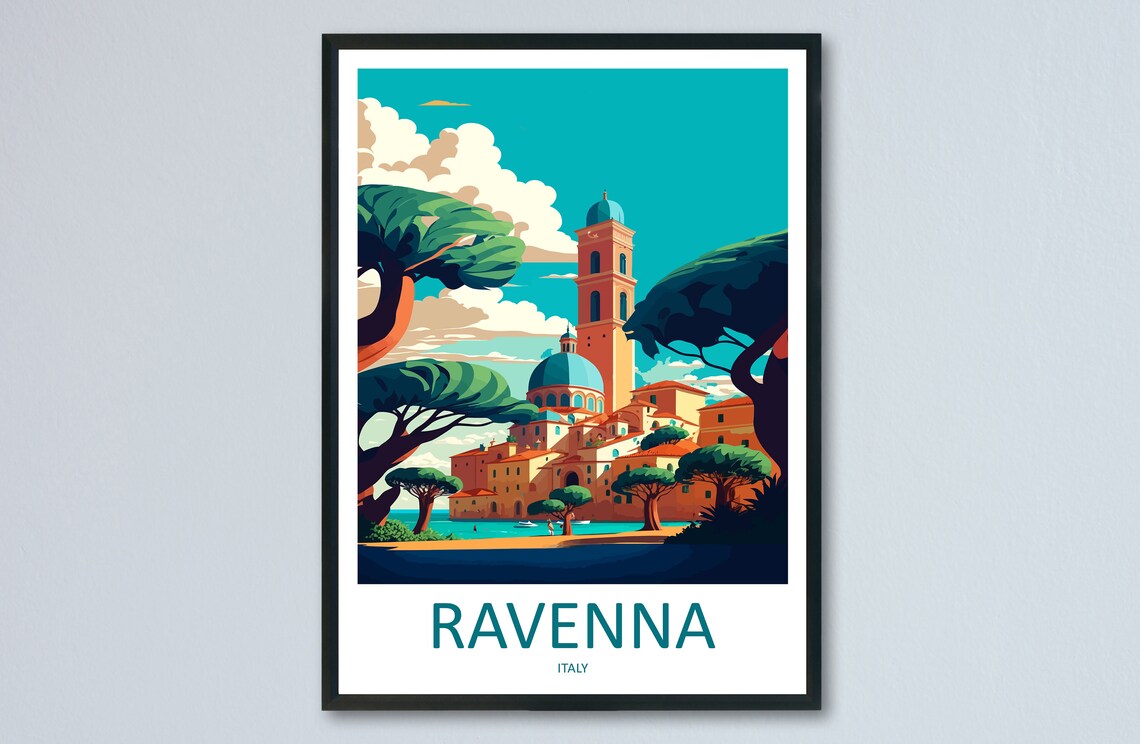 Ravenna Travel Print Wall Art Ravenna Wall Hanging Home Dcor Ravenna Gift Art Lovers Italy Art Lover Gift Ravenna Print Ravenna Italy Art