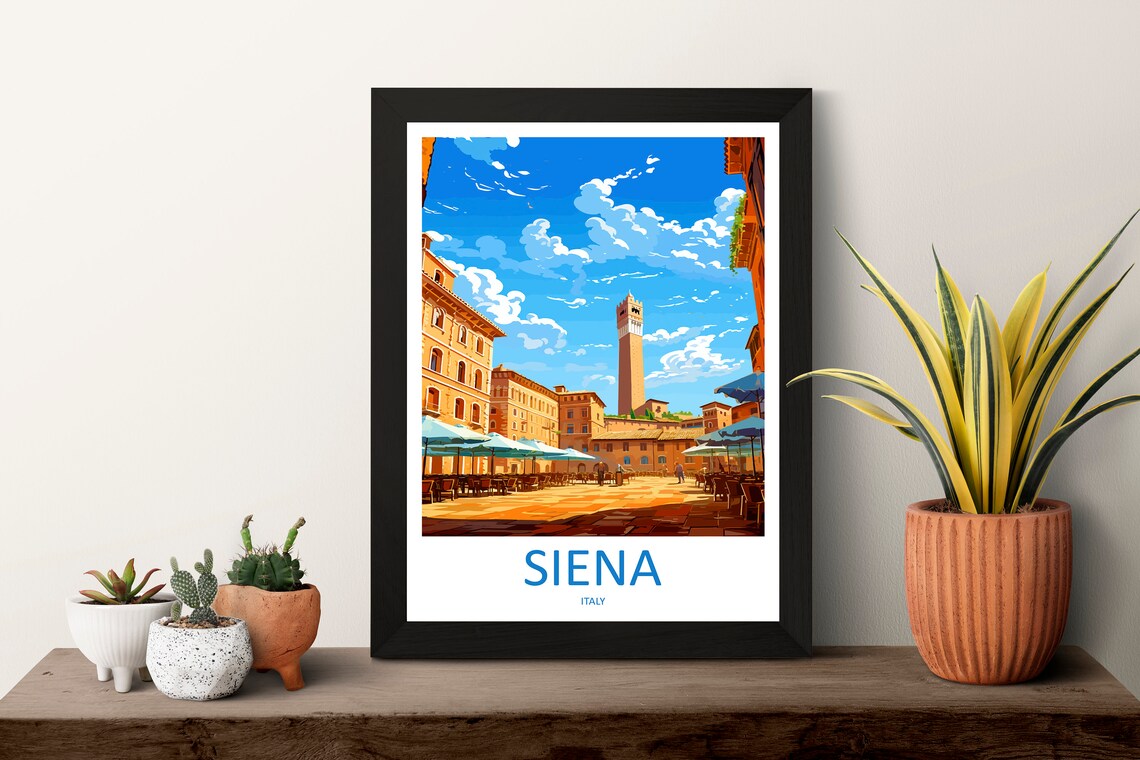 Siena Travel Print Wall Art Siena Italy Wall Hanging Home Decoration Siena Gift Art Lovers Wall Art Print Siena Italy Art Siena Art Print - Image 3