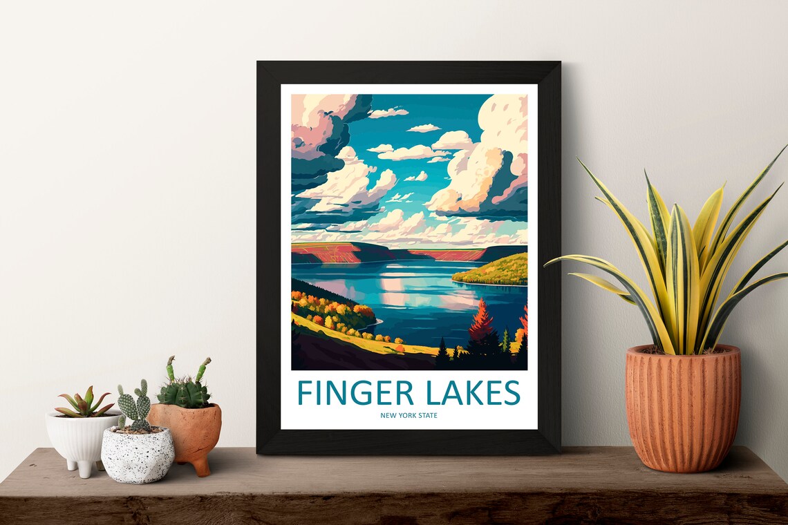 Finger Lakes Travel Print, New York State Art Print - Image 3