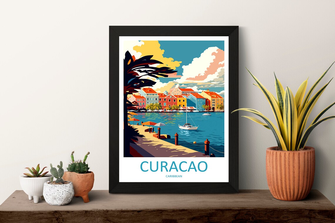 Curaçao Caribbean Travel Poster, Home Decor - Image 3