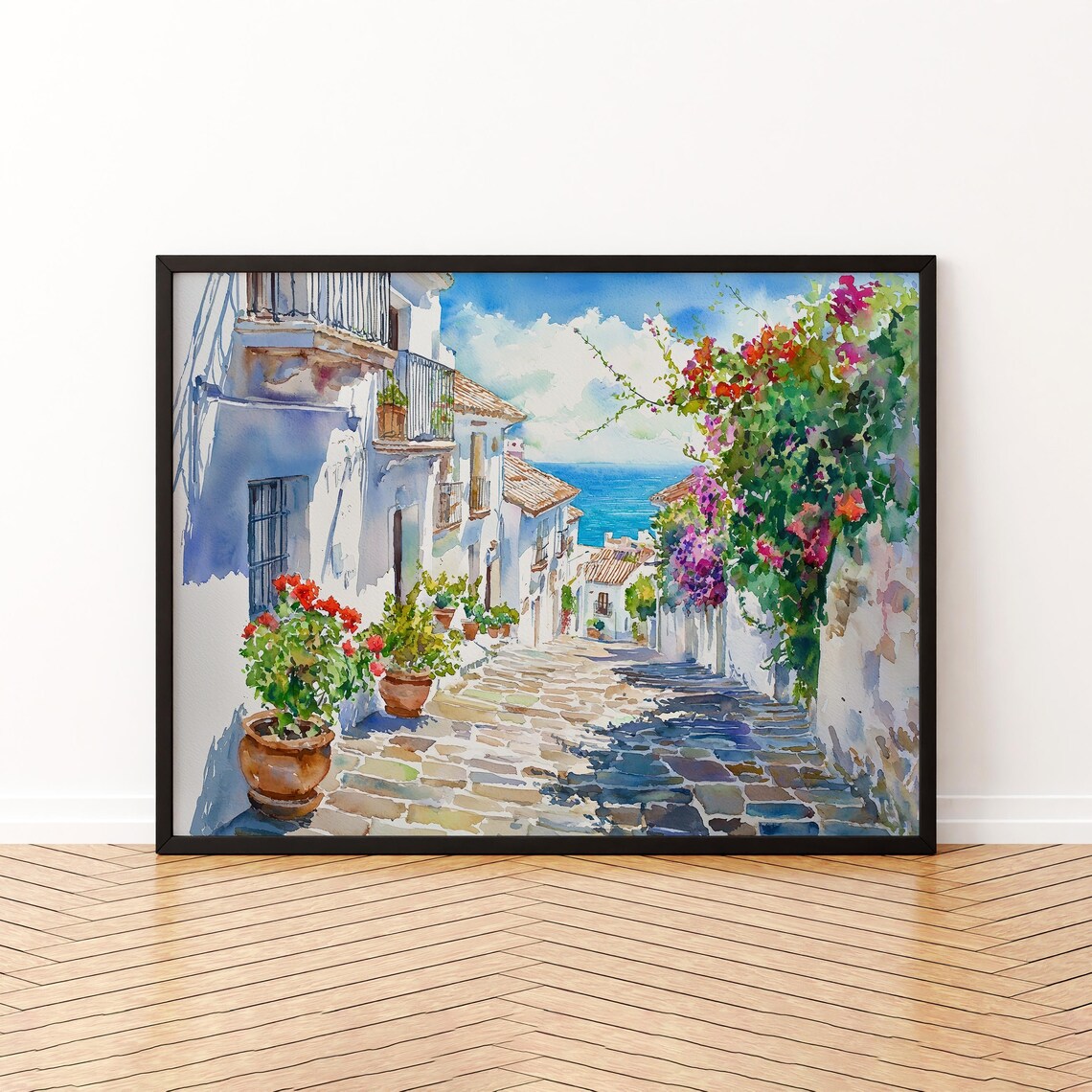 Estepona Watercolor Poster, Spain Travel Poster