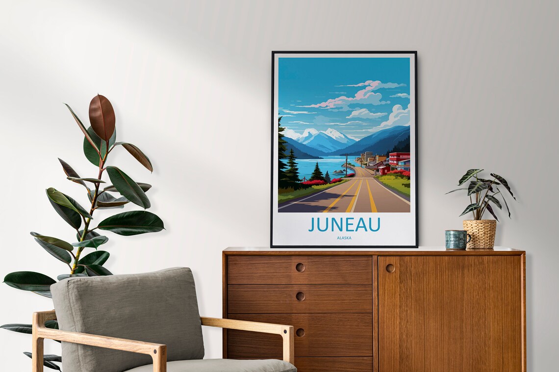 Juneau Travel Poster, Alaska Place Name Art - Image 2