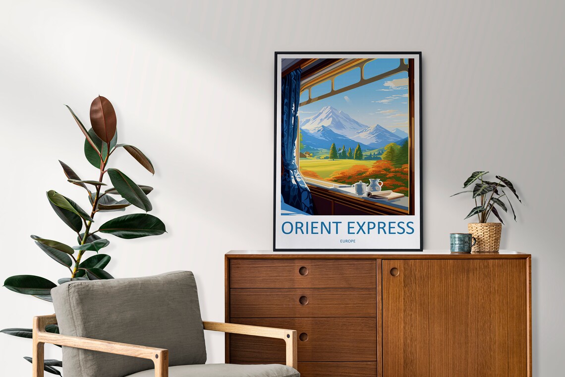 Orient Express Travel Poster, Europe Wall Decor - Image 2