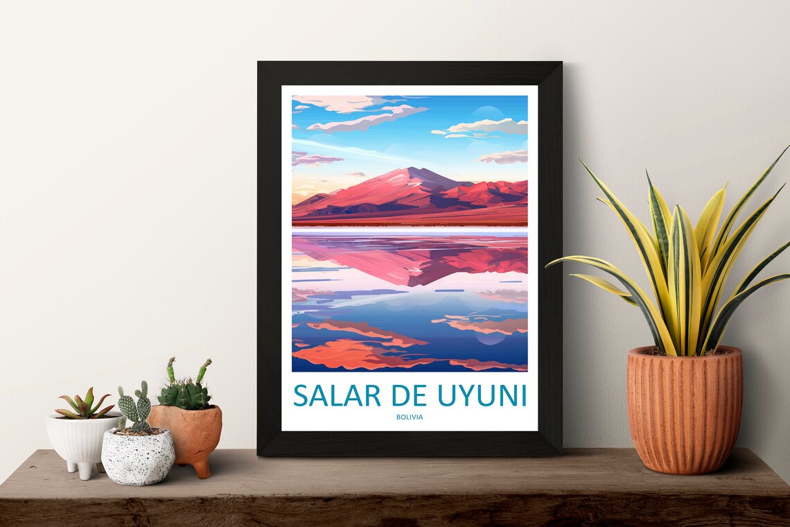 Salar De Uyuni Travel Poster, Bolivia Place Print - Image 3