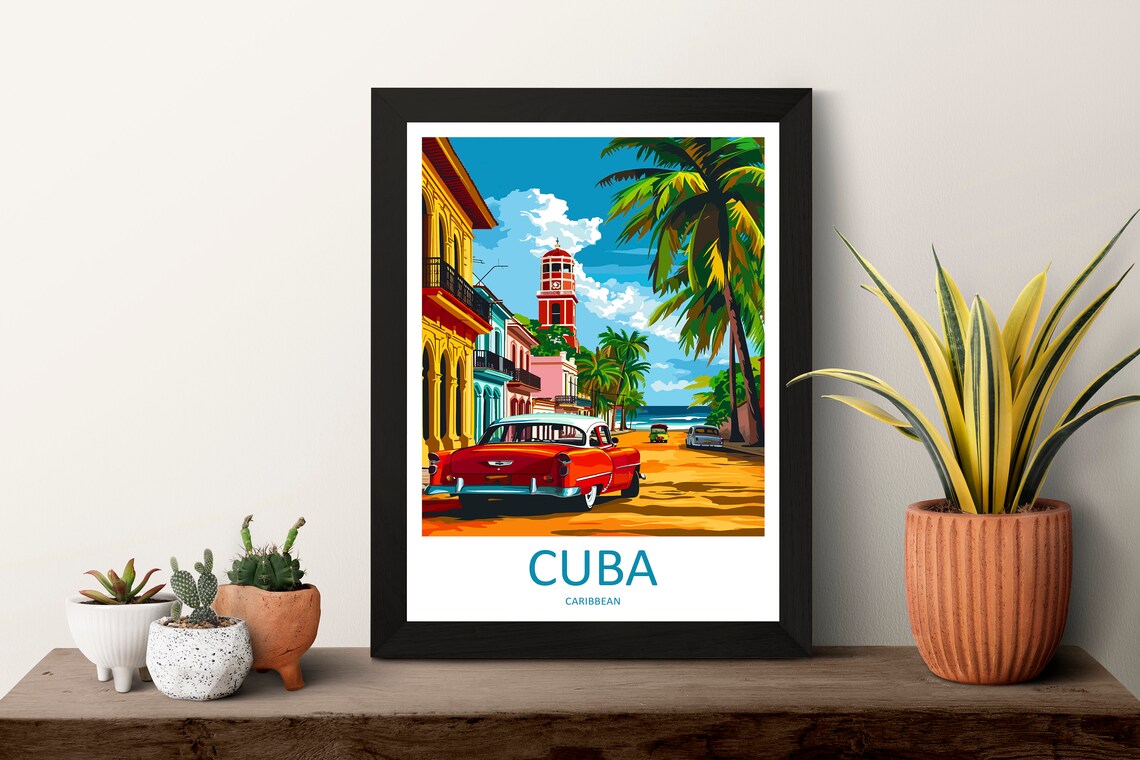Cuba Home Decor Travel Poster - Image 3