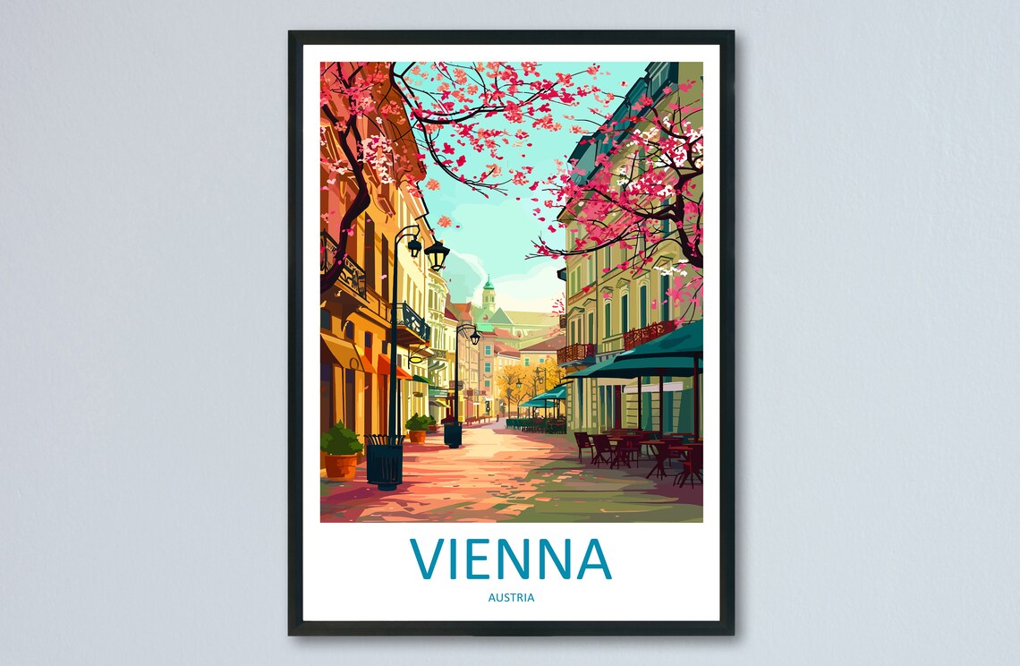 Vienna Travel Poster, Austria City Wall Art