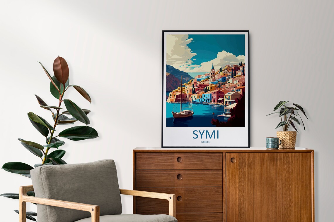 Symi Greece Travel Poster, Europe Wall Art - Image 2