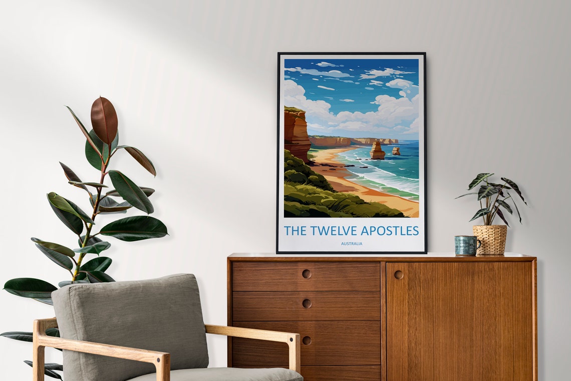 The Twelve Apostles Australia Cliffside Beach Lookout View Poster - Image 2