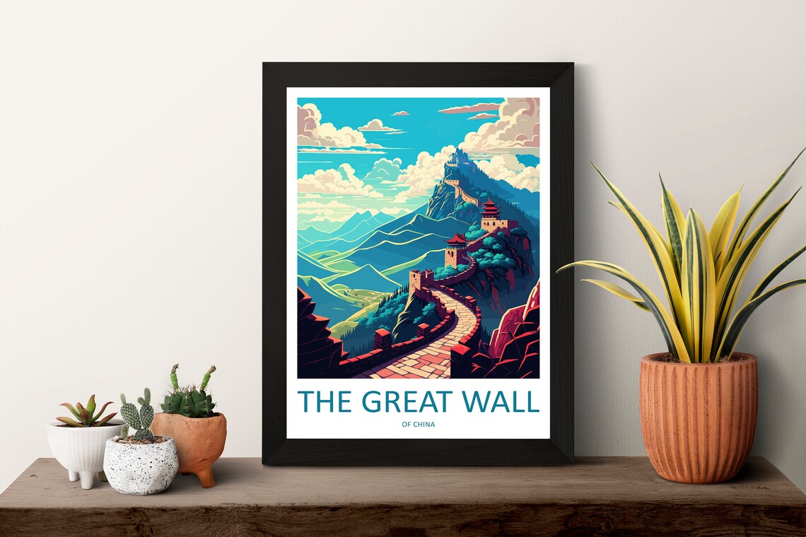 Great Wall Of China Travel Poster, China Travel Print - Image 3