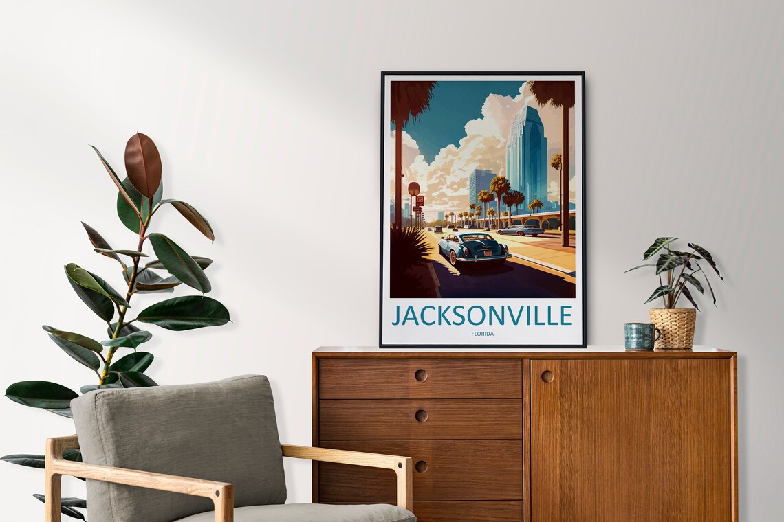 Jacksonville Travel Poster, Florida Place Print - Image 2