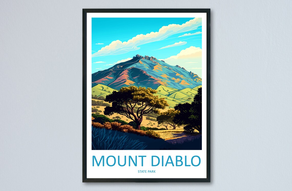 Mount Diablo State Park Travel Poster, California