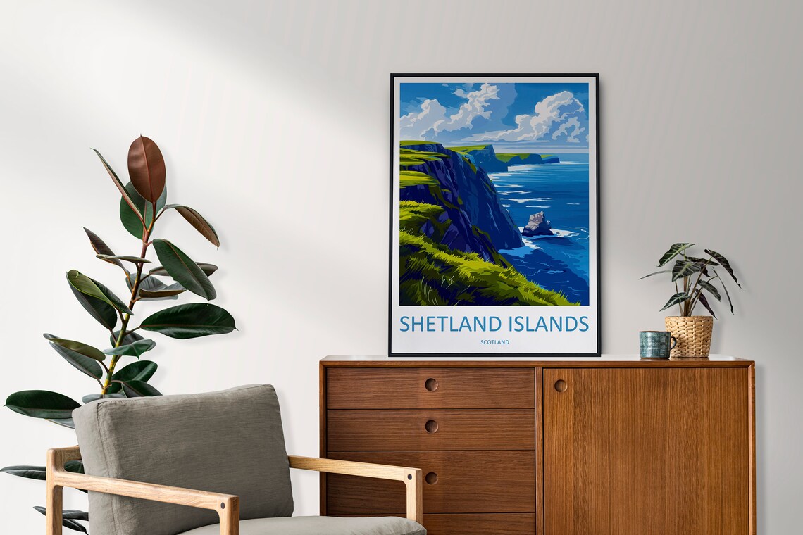Shetland Travel Print, Scotland Art Print - Image 2