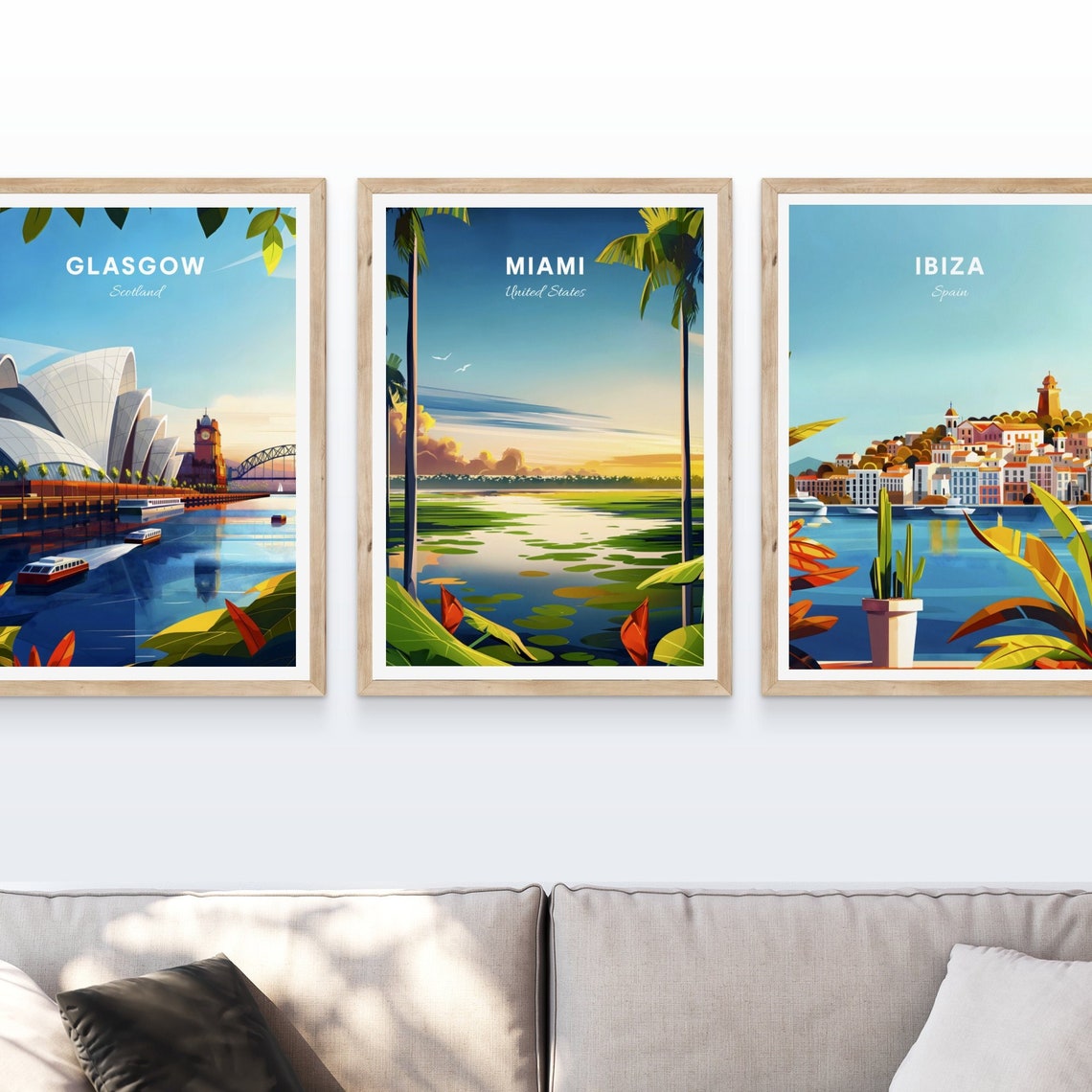 Miami Golden Tropical Wetland River Sunset Water Reflection Poster - Image 4