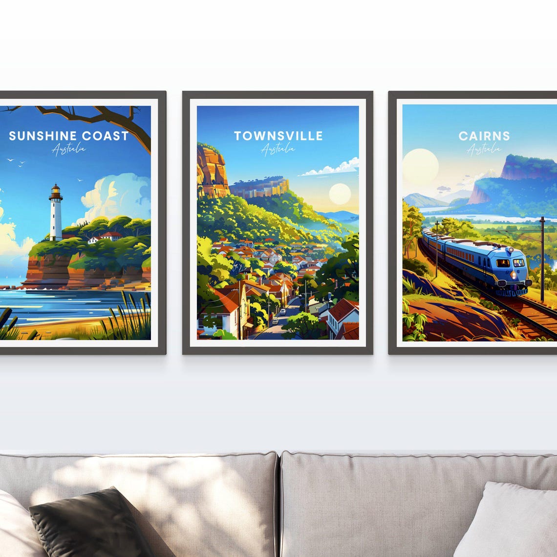 Townsville Australia Hillside Suburb Castle Hill View Poster - Image 3