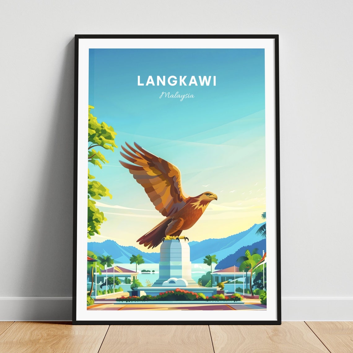 Langkawi Malaysia Majestic Eagle Statue Monument View Poster