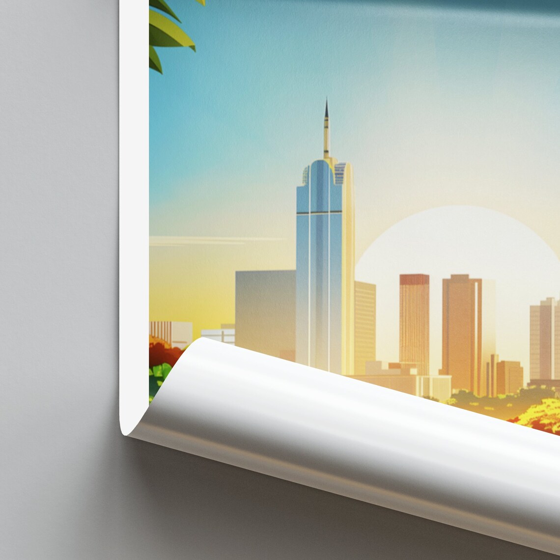 Oklahoma Morning Park Lake Skyline Fresh Green Sunny Day Travel Poster - Image 2