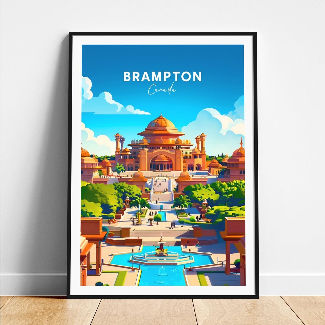 Brampton Canada Golden Palace Reflecting Pool Gardens Poster