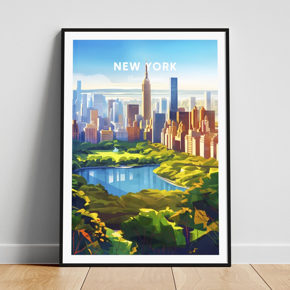 New York United States Central Park Manhattan Skyline Poster