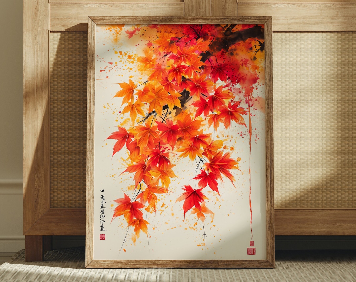 Japanese Tree Art Print, Japan Wall Decor
