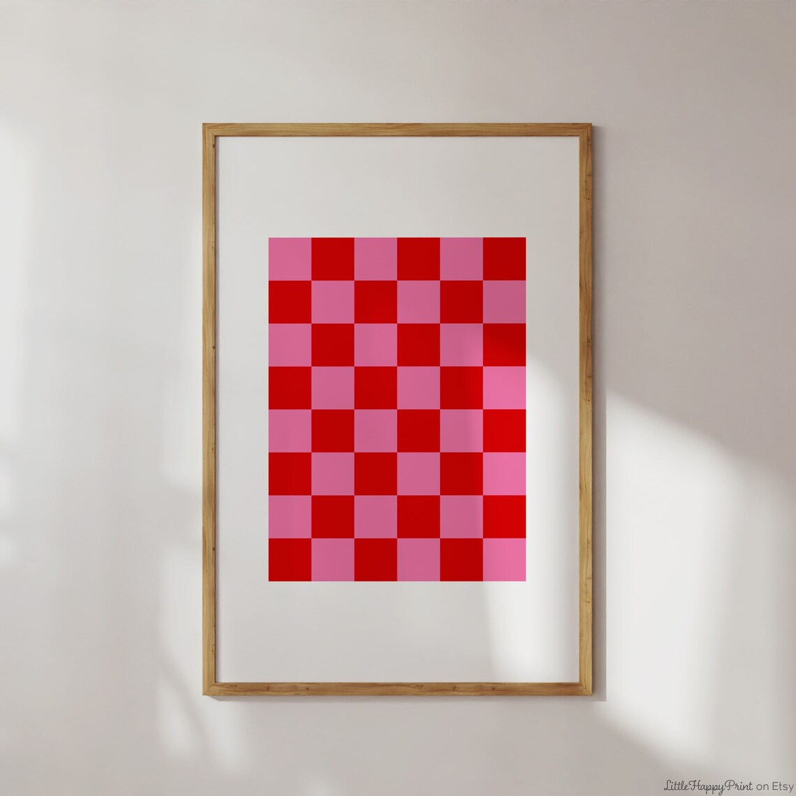 Checkers Abstract Checkerboard, Groovy Retro Poster