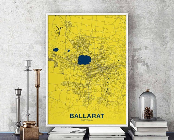 Ballarat Australia Poster Color Hometown City Print Modern Home Decor Office Decoration Wall Art Dorm Bedroom Gift