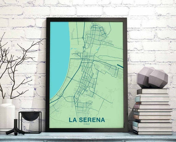La Serena Chile Poster Color Hometown City Print Modern Home Decor Office Decoration Wall Art Dorm Bedroom Gift