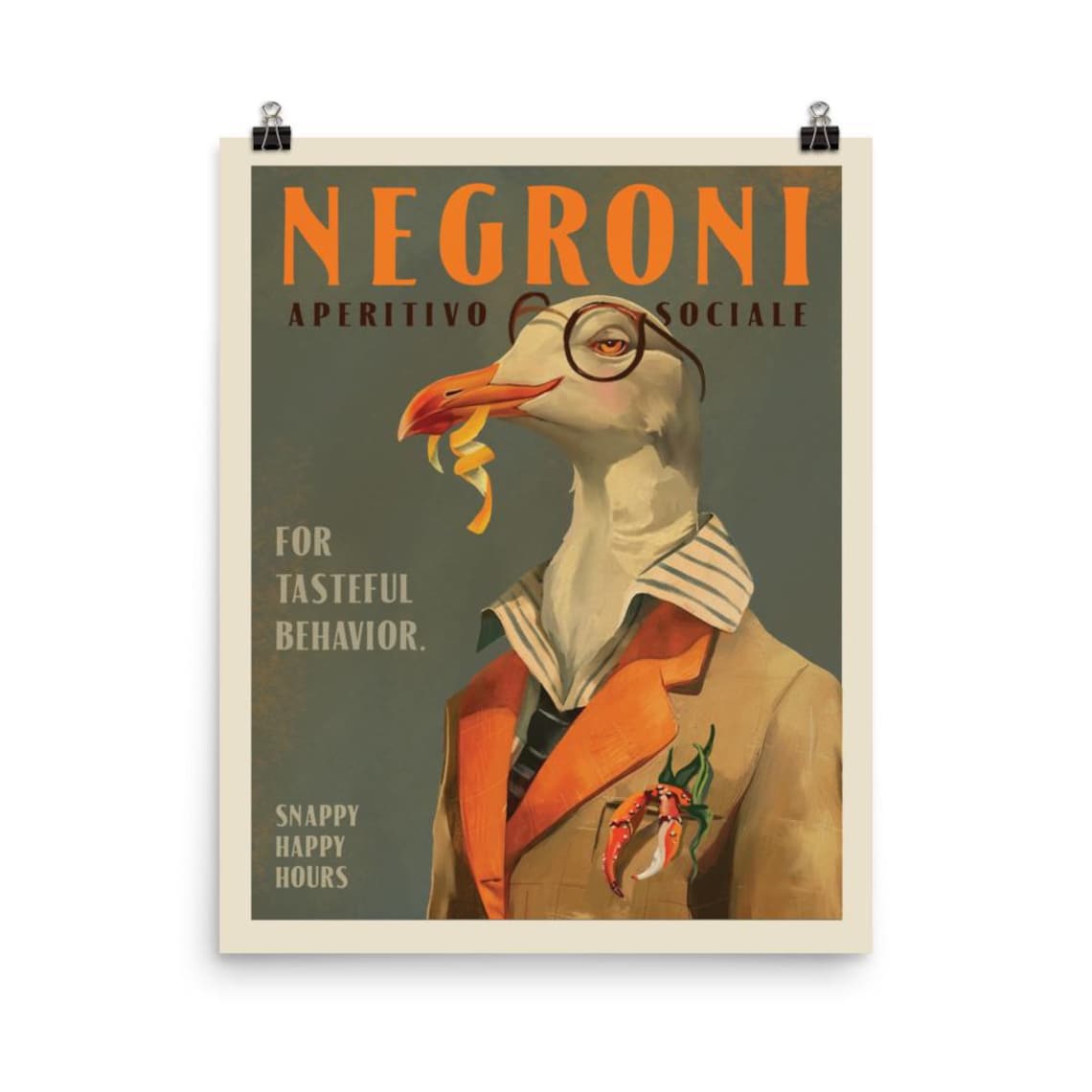Vintage Art Deco Negroni Poster, Cocktail Bar Print - Image 2